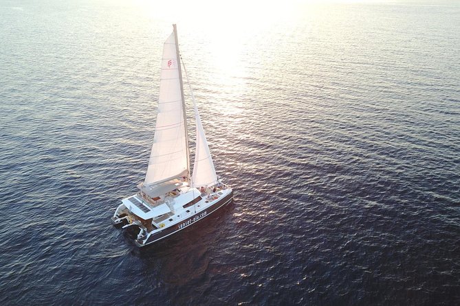Santorini Luxury Catamaran Day Cruise with BBQ,drinks,transfer - Starting at Ammoudi Port below Oia
