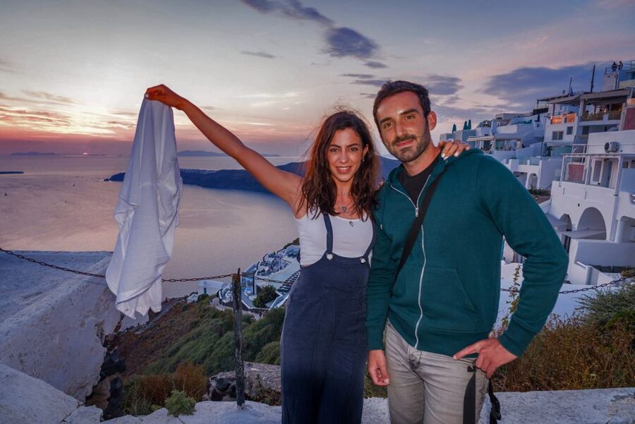 Santorini: Night Hike, Wine Tasting, and Greek Dinner - Starting in Fira, where the evening gets quieter