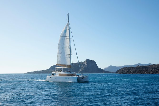 Santorini Platinum Catamaran Cruise with Meal, BBQ and Open Bar - The volcano and hot springs offer a short volcanic swim