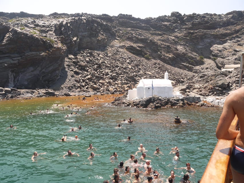 Santorini Port: 3 Hour Cruise to Volcano and Hot Springs - Swimming at Palea Kameni