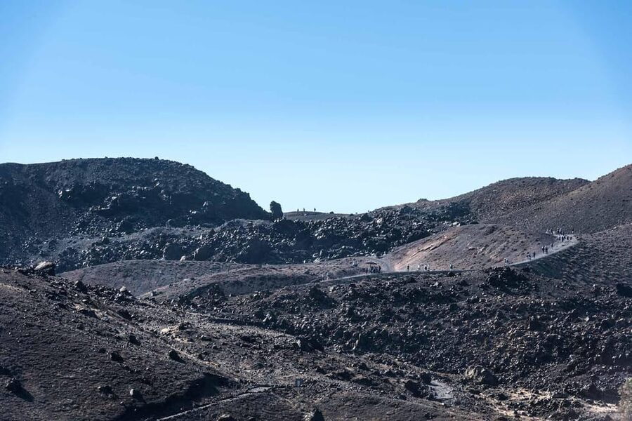 Santorini Port: Cruise to Volcano, Hot Springs & Thirassia - Walking on the active volcano at Nea Kameni