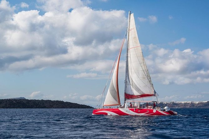 Santorini Sailing Dream Catcher with BBQ Lunch and Drinks - Morning sailing or afternoon sunset trip?