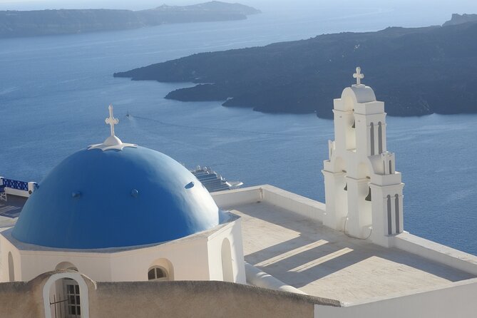 Santorini Sightseeing Half Day Small Group Tour - Firostefani delivers the famous blue dome