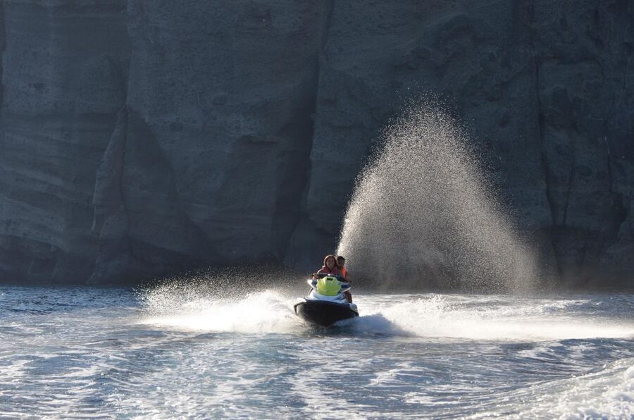 Santorini:Volcanic Beaches Cruise With Jet Ski - A fast way to see Santorini’s volcanic coast