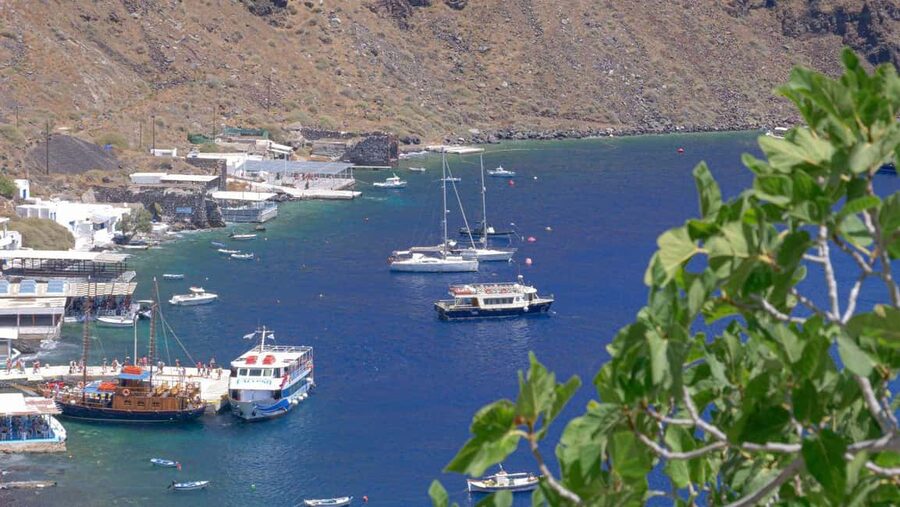 Santorini Volcano, Hot Springs Adventure - Walking across Nea Kameni’s volcanic crater