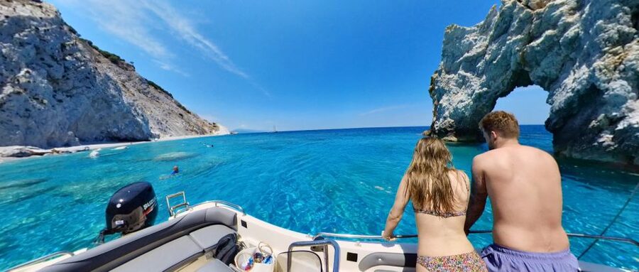 Skiathos: Private Lalaria Beach and Caves Speedboat Tour - Key points at a glance