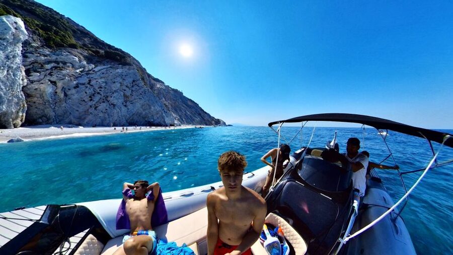 Skiathos: Private Lalaria Beach and Caves Speedboat Tour - Lalaria Beach and its smooth white stones