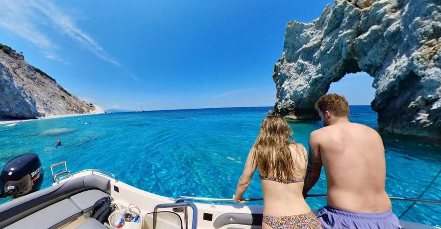 Skiathos: Private Lalaria Beach and Caves Speedboat Tour - Starting in Skiathos and finding the boat