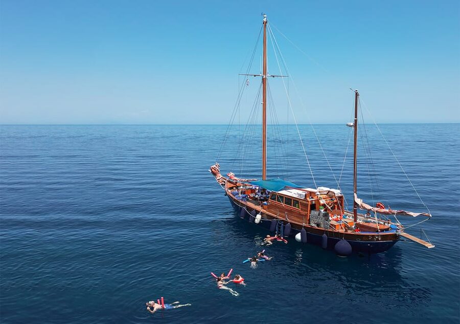 Skiathos: Wooden Sailboat Full- or Half-Day Trip with Meal - What a full day on Katerina feels like