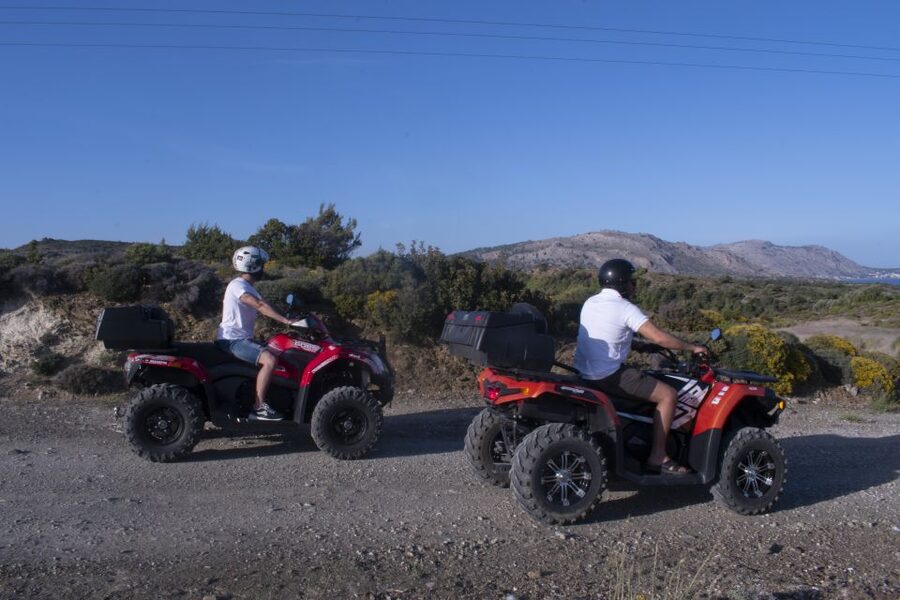 South Rhodes: ATV Quad Guided Tour 2 or 1 person on 1 Quad - Agios Georgios Beach and the best pause