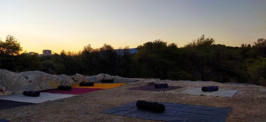Sunrise Yoga & Meditation Acropolis & 360 view - Philopappou Hill gives the class its character