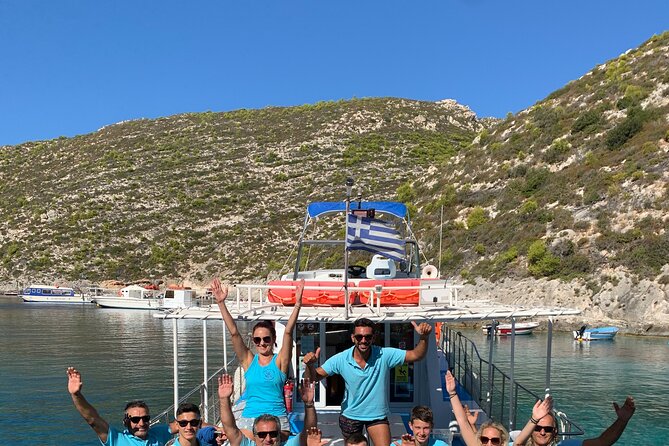 Zakynthos boat tour:Shipwreck& Local blue caves with 3 Swim Stops - What the boat ride feels like