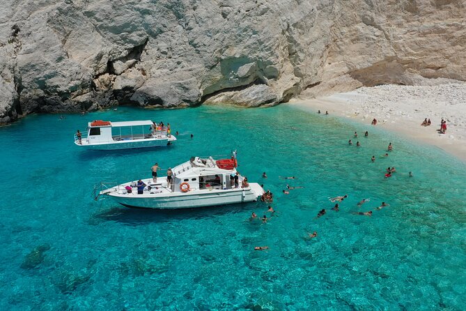 Zakynthos boat tour:Shipwreck& Local blue caves with 3 Swim Stops - Safety, seasickness, and weather