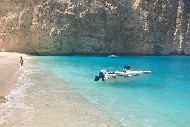 Zakynthos boat tour:Shipwreck& Local blue caves with 3 Swim Stops - Small caves and the west coast by boat
