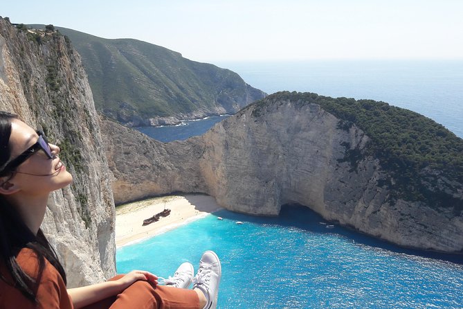 Zakynthos : One day small group tour to Navagio beach Blue Caves & top view - Starting with pickup and the ride north