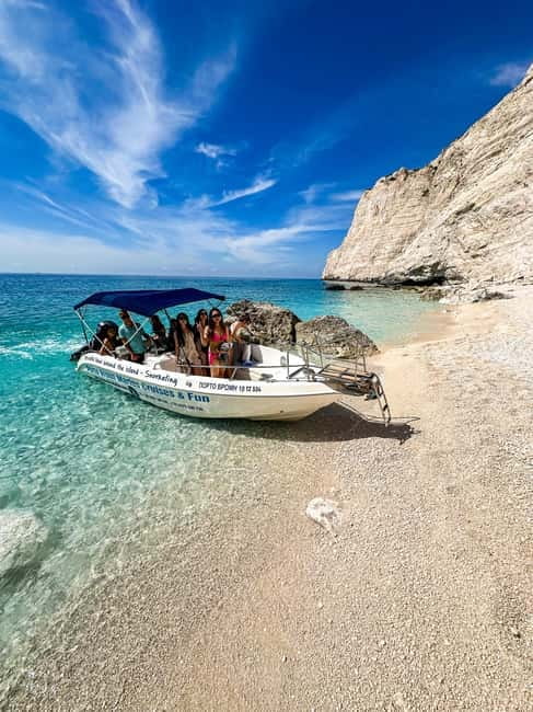 Zakynthos: Semi Private Shipwreck & Blue Caves Max 10 guests - Lunch in Kampi keeps the day grounded
