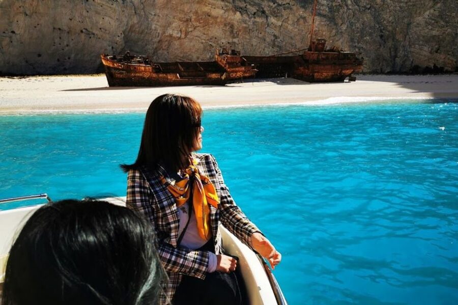 Zakynthos Small Group Tour Shipwreck & Blue Caves Land & Sea - Three hours on the Ionian Sea